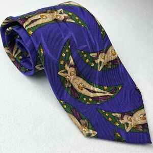 Chaps Ralph Lauren Reclining Woman Vintage Silk Tie
